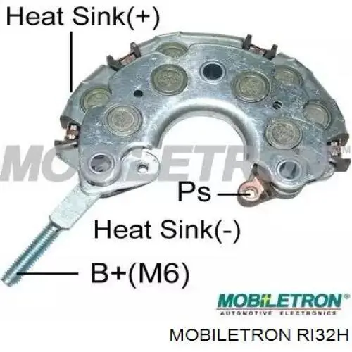 Do koszyka RI32H Mobiletron Mostek prostowniczy alternatora = Moster diodowy alternatora