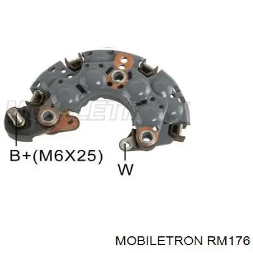 Mostek prostowniczy alternatora = Moster diodowy alternatora Mobiletron RM176 cena, od 33,70 USD