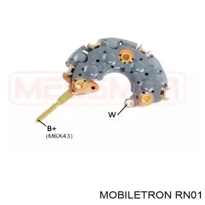 RN01 Mobiletron Mostek prostowniczy alternatora = Moster diodowy alternatora