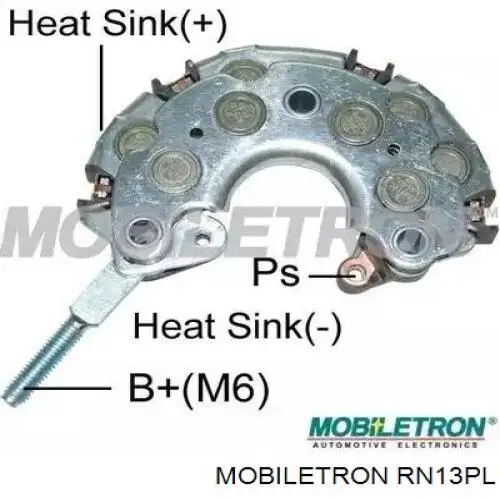 Mostek prostowniczy alternatora = Moster diodowy alternatora Mobiletron RN13PL cena, od 24,83 USD