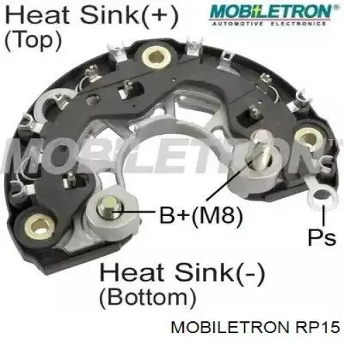 Do koszyka RP15 Mobiletron Mostek prostowniczy alternatora = Moster diodowy alternatora