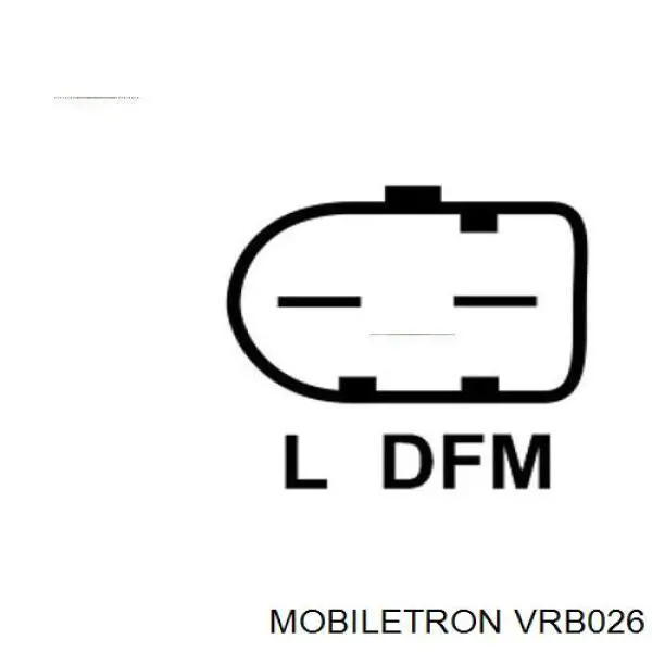 Do koszyka VRB026 Mobiletron Regulator alternatora (przekaźnik ładowania)