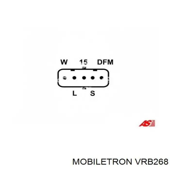 Do koszyka VRB268 Mobiletron Regulator alternatora (przekaźnik ładowania)