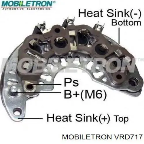 Do koszyka VRD717 Mobiletron Regulator alternatora (przekaźnik ładowania)