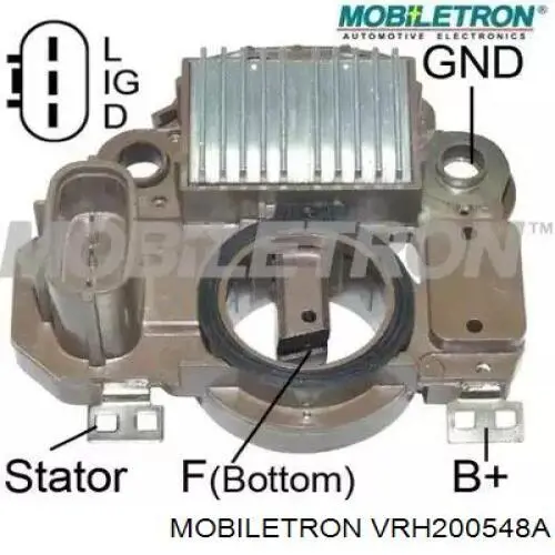 Do koszyka VRH200548A Mobiletron Regulator alternatora (przekaźnik ładowania)