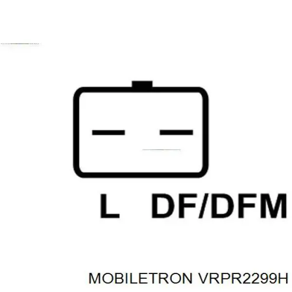 Do koszyka VRPR2299H Mobiletron Regulator alternatora (przekaźnik ładowania)