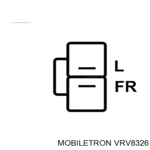 Regulator alternatora (przekaźnik ładowania) Mobiletron VRV8326 cena, od 32,83 USD