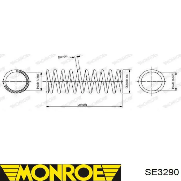 SE3290 Monroe Sprężyna przednia