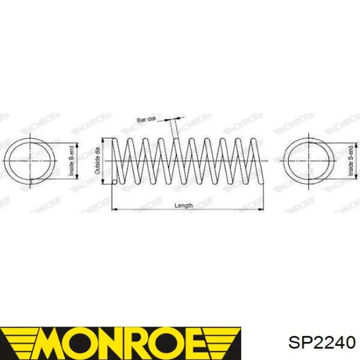 Sprężyna przednia SP2240 Monroe