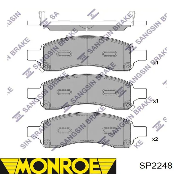 SP2248 Monroe Sprężyna przednia