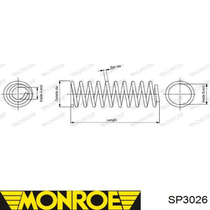 SP3026 Monroe sprężyna tylna