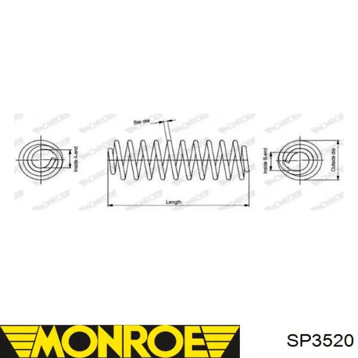 SP3520 Monroe Sprężyna przednia