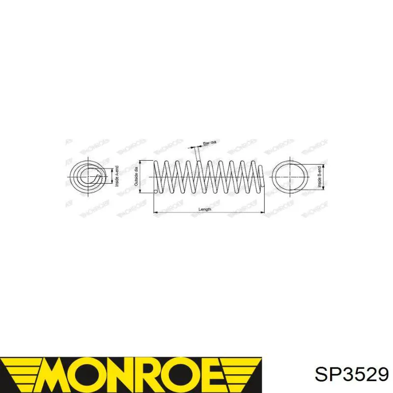 SP3529 Monroe sprężyna przednia