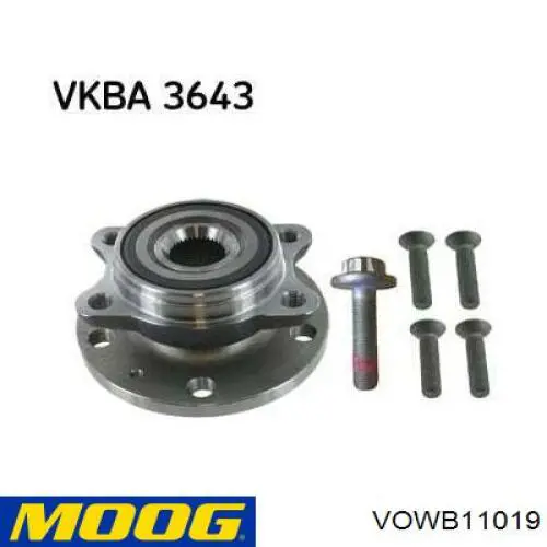 Piasta przednia Moog VOWB11019 cena, od 98,19 USD