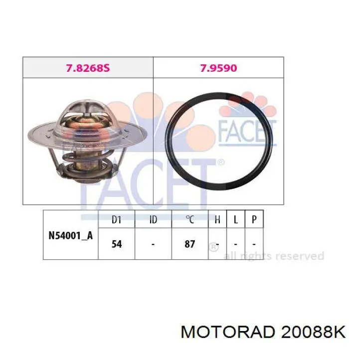 200-88K Motorad termostat