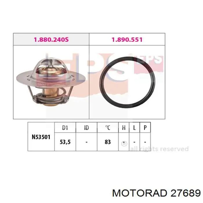 27689 Motorad Obudowa termostatu