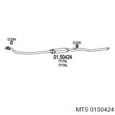 01.50424 MTS tłumik, środkowa część
