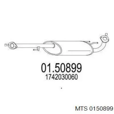 Tłumik, środkowa część Toyota 1742062310 cena, od 117,53 USD