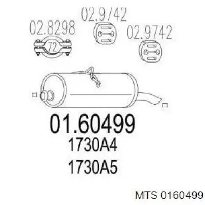 01.60499 MTS tłumik, tylna część