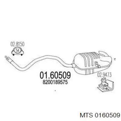 Do koszyka 8200189575 Renault (RVI) Tłumik, tylna część
