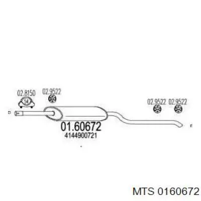 Tłumik, tylna część Polmostrow 13193 cena, od 116,96 USD