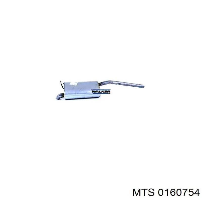 Do koszyka 0160754 MTS Tłumik, tylna część