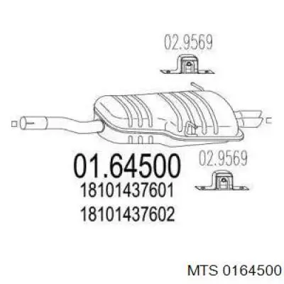 Tłumik, tylna część BMW 18101437602 cena, od 134,12 USD