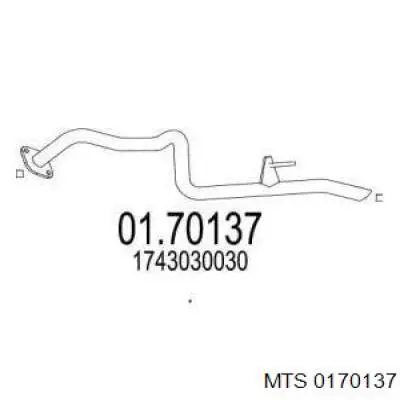 Do koszyka 1743030030 Toyota Tłumik, tylna część