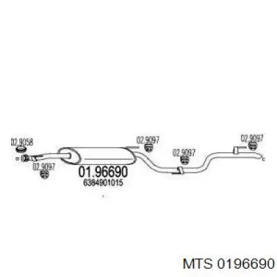 Do koszyka 2822402 Starline Tłumik, tylna część