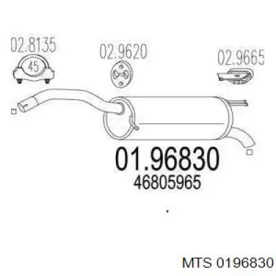 Do koszyka Tłumik, tylna część Fiat Stilo  192