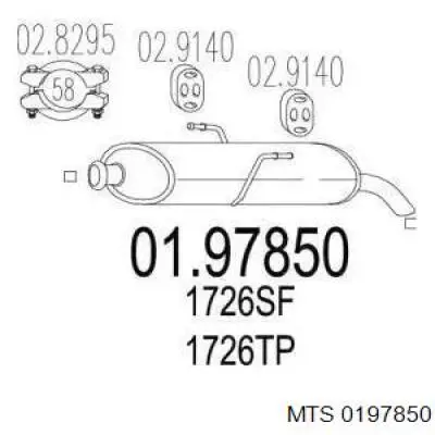 Tłumik, tylna część 3417400 Starline
