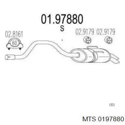 Do koszyka Tłumik, tylna część Renault Espace III JE