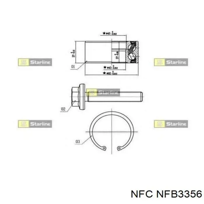 Lożysko piasty tylnej/przedniej NFC NFB3356 cena, od 25,06 USD