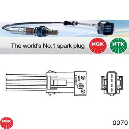 Do koszyka 0070 NGK Sonda lambda czujnik tlenu przed katalizatorem