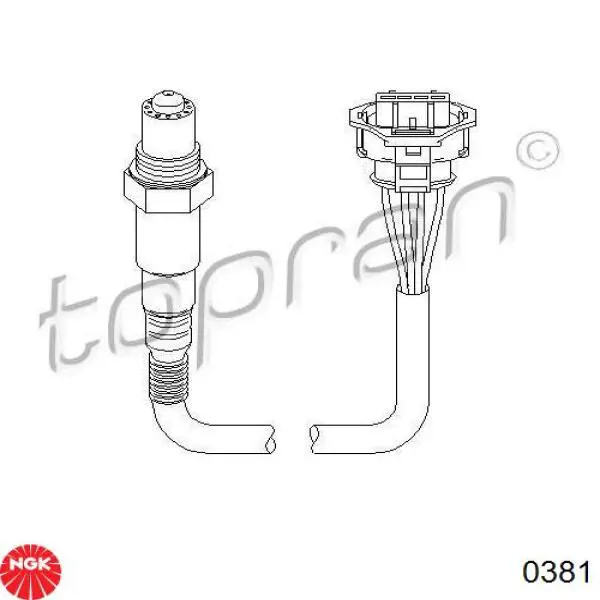 Sonda lambda czujnik tlenu przed katalizatorem NGK 0381 cena, od 48,11 USD