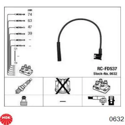 Zestaw przewodów wysokiego napięcia NGK 0632 cena, od 20,72 USD