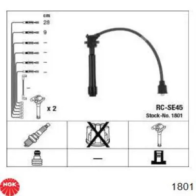 Zestaw przewodów wysokiego napięcia NGK 1801 cena, od 23,63 USD