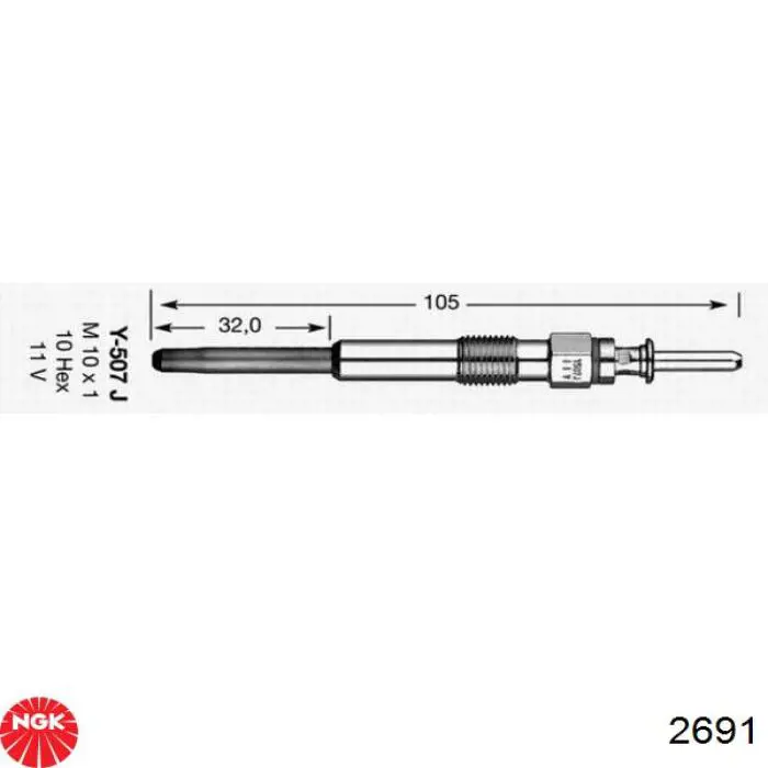 Świeca żarowa NGK 2691 cena, od 8,62 USD