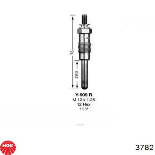 Świeca żarowa NGK 3782 cena, od 11,97 USD