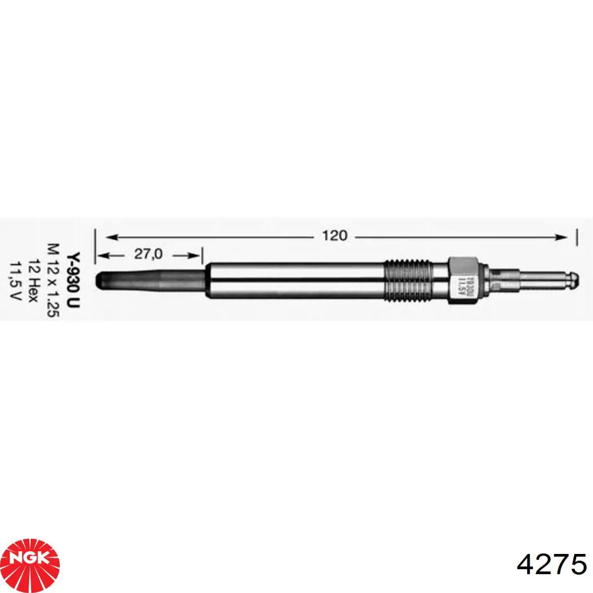 Świeca żarowa NGK 4275 cena, od 9,70 USD