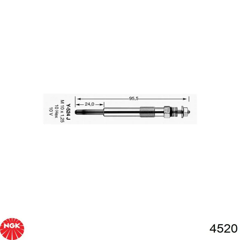 Świeca żarowa NGK 4520 cena, od 8,04 USD