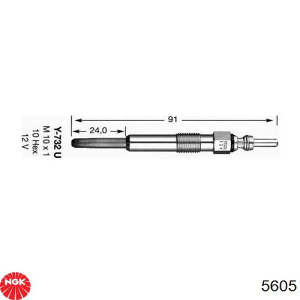 Do koszyka 5605 NGK Świeca żarowa