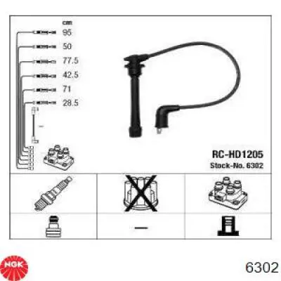 Zestaw przewodów wysokiego napięcia NGK 6302 cena, od 35,29 USD