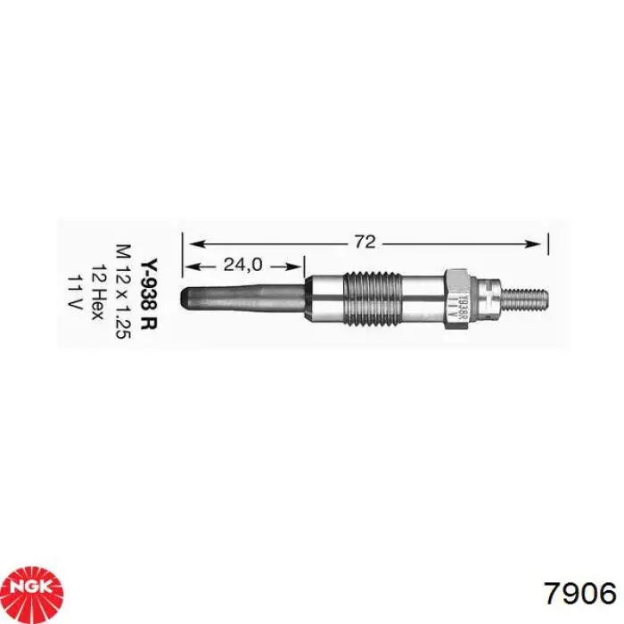 Świeca żarowa NGK 7906 cena, od 8,58 USD