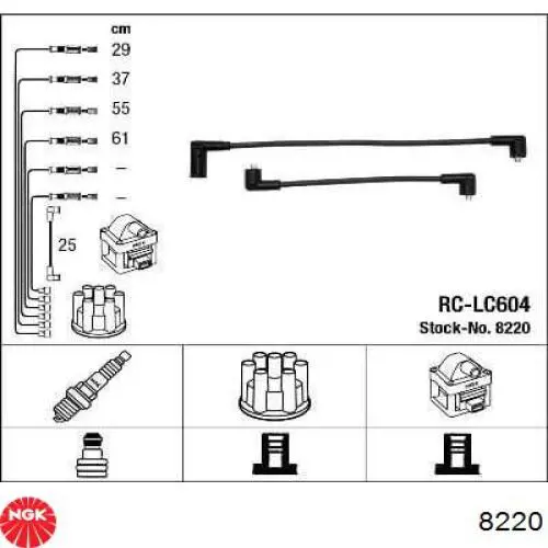 Do koszyka 8220 NGK Zestaw przewodów wysokiego napięcia