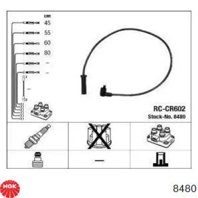 Zestaw przewodów wysokiego napięcia MSK570 Magneti Marelli