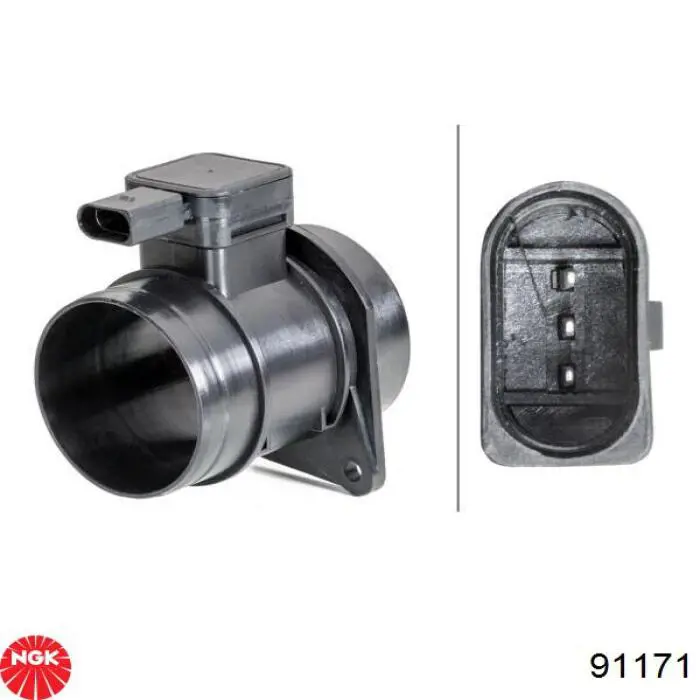 Czujnik przepływu powietrza, przepływomierz powietrza M.A.F. NGK 91171 cena, od 64,09 USD