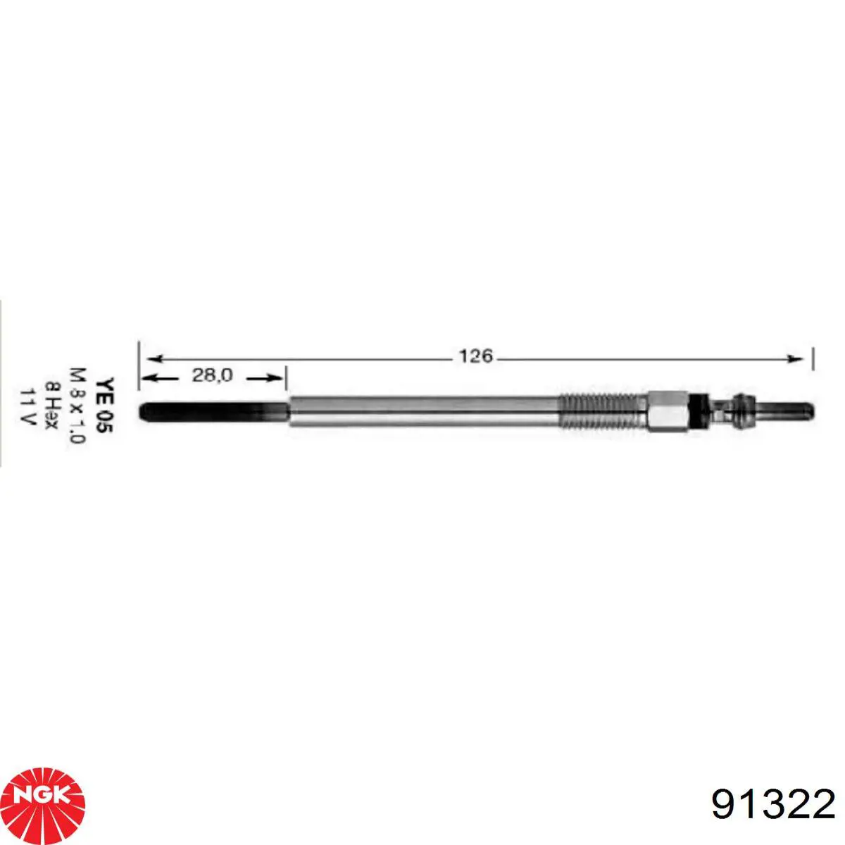 Świeca żarowa NGK 91322 cena, od 9,20 USD