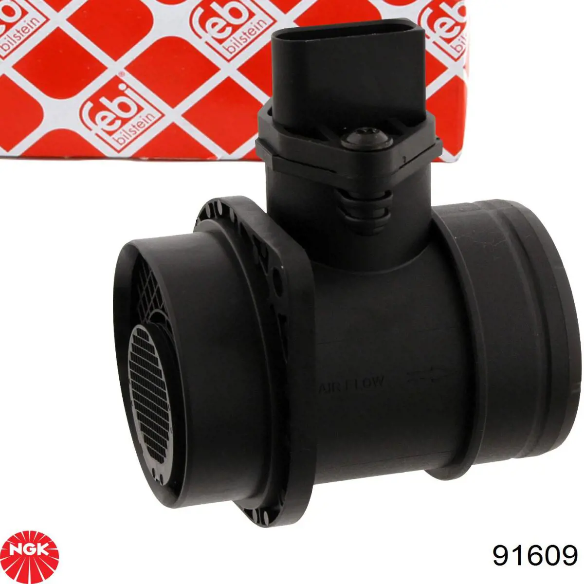 Czujnik przepływu powietrza, przepływomierz powietrza M.A.F. 91609 NGK