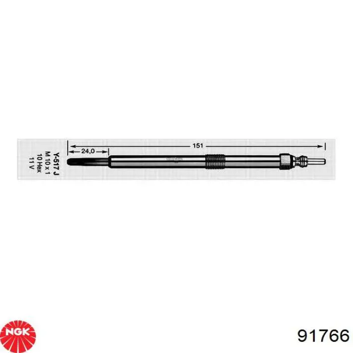 Świeca żarowa NGK 91766 cena, od 9,89 USD